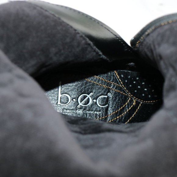 Born Women's Biker Moto Boots Size 6 Tall Block Heel Black Leather Comfy Rock - Picture 12 of 12